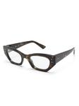 Ray-Ban очки Zena в геометричной оправе, коричневый - фото 2