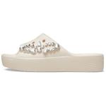 Шлепанцы женские бежевые Crocs - фото