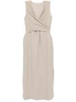 Brunello Cucinelli платье миди с запахом, нейтральный - фото