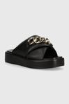 Шлепанцы Mia с перекрестной цепочкой Buffalo, черный - фото 2