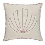 Подушка Della Seashell 18" x 18" Safavieh, Natural - фото