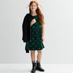 Детское платье с бантом из страз на бархате Blueberi Boulevard, Red - фото 4