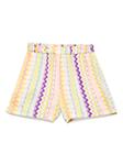 Шорты с принтом зигзаг Missoni Kids, желтый - фото