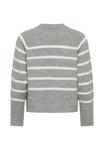 Джемпер Kaffe KAerin Knit Pullover, Light Grey Melange/Chalk Strip/Light Grey - фото 6