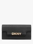 Кожаный кошелёк Avril DKNY, Black/Gold - фото
