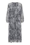 Платье миди с анималистичным принтом Only, серый - фото