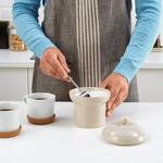 Банка с крышкой IKEA, 13 см, кремовый - фото 3