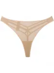 Блестящие трусы танга Marlies Dekkers, нейтральный - фото