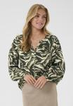 Блуза Cream BEVA, Green Animal/Green - фото