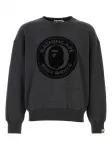 Джемпер с принтом и длинными рукавами A Bathing Ape, серый - фото