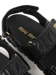 Стеганые сандалии MIU MIU, черный - фото 4