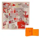 HERMES Шёлковый шарф, Pearl Shell Pink/Red - фото