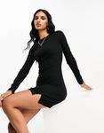 Платье мини с длинными рукавами и разрезом по низу ASOS DESIGN - фото 4