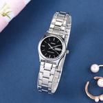 Часы CASIO Quartz Waterproof Stainless Steel Strap Black Analog, черный - фото 2