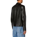 DIESEL Кожаная кожаная куртка байкера, Black - фото 7