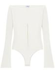 Courrèges боди на молнии с открытыми плечами, белый - фото