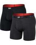 Боксеры SAXX UNDERWEAR Multi-Sport Mesh Boxer Brief Fly 2-Pack, цвет Remote Camo WB/Black - фото