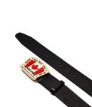 Ремень мужской Dsquared2 кожаный с декоративной пряжкой, черный - фото 2