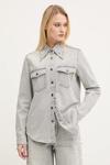Хлопковая рубашка Miss Sixty, серый - фото 4