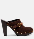 Джиана платформенные мюли из замши с декором Veronica Beard, Espresso - фото 4