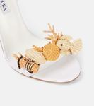 Сандалии Marea 105 из рафии Aquazzura, белый - фото 5