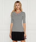 Футболка женская Marc Cain с длинным рукавом в полоску, черно-белый - фото