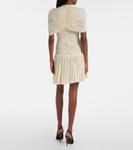 Мини-платье со сборками Magda Butrym, бежевый - фото 3