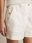 Шорты Ashby Pure Linen Reiss, White - фото 5