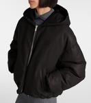 Кожаная куртка-пуховик с логотипом Miu Miu, Nero - фото 4