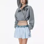 Джинсовые шорты с поясом Alexander Wang, синий - фото 6