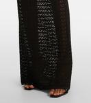 Платье макси с пуантами Saint Laurent, Noir - фото 5