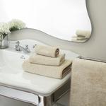 Полотенце Frette однотонное с логотипом 30x30, бежевый - фото 4