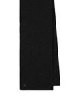 Courrèges шерстяной шарф в рубчик, черный - фото 2