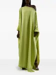 Кафтан на одно плечо Taller Marmo, зеленый - фото 2