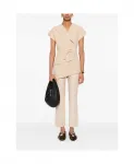 Брюки с пуговицами Peserico, бежевый - фото 3