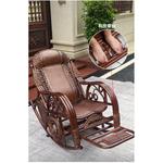 Кресло-качалка из натурального ротанга с массажной подножкой и ортопедической спинкой - фото 9