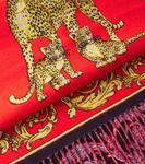 Барокко шерстяное одеяло с принтом Versace Home, Lipstick Red+Mulberry - фото 2