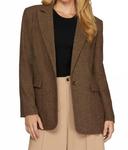 Шерстяной блейзер в мокко-браун SHE + SKY, мокко - фото