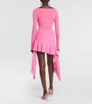 Мини-юбка из джерси с оборками BLUMARINE, розовый - фото 2