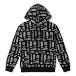 Толстовка printed long sleeve hoodie 'black white' Vans, черный - фото