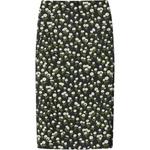 Цветочная миди-юбка из крепа GUCCI, черный - фото 3