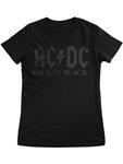 Футболка Back In Black Girly Tee AC/DC, черный - фото