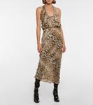 Платье миди из шелка со змеиным принтом Abby Petar Petrov, Python - фото 2