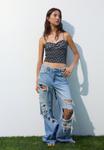 Топ PULL&BEAR STRAPPY FLORAL , Dark Blue - фото 4