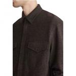 COS Мужская рубашка темно-коричневого цвета - фото 5