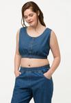 Топ Ulla Popken Top, Blue Denim - фото