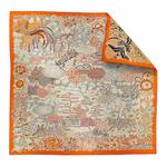 HERMES Шёлковый шарф Mulberry оранжевый, Orange - фото 6