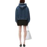 Худи с аппликацией Puff Logo Alexander Wang, синий - фото 3