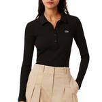 Женская поло LACOSTE, темно-серый - фото 4