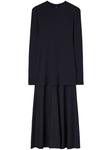Jil Sander расклешенное платье, синий - фото